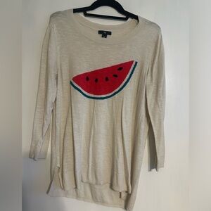 Thin sweater with watermelon on front